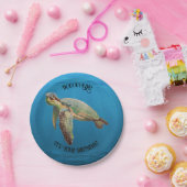 Zee Turtle Papieren Bordje (Feest)