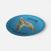 Zee Turtle Papieren Bordje (Gekanteld)
