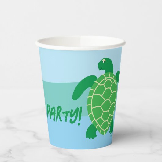 Zee Turtle Party Papieren beker (Links)