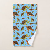 Zee Turtle Pattern Bad Handdoek (Handdoek)