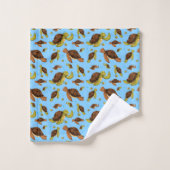 Zee Turtle Pattern Bad Handdoek (Wasdoekje)