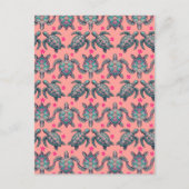 Zee Turtle Pattern Briefkaart (Voorkant)