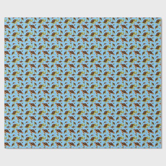 Zee Turtle Pattern Cadeaupapier (Vlak)