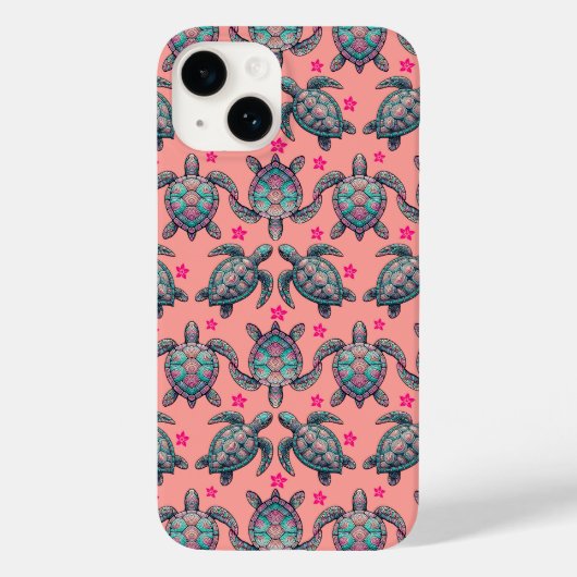 Zee Turtle Pattern Case-Mate iPhone Case (Achterkant)