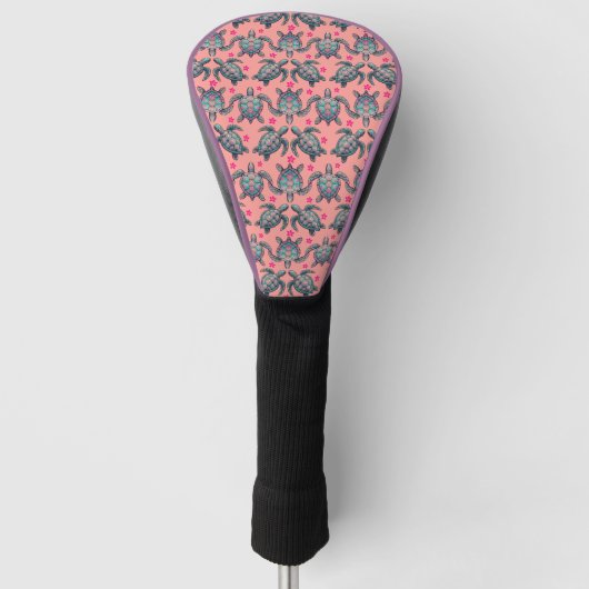 Zee Turtle Pattern Golfheadcover (Voorkant)