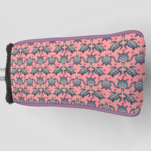 Zee Turtle Pattern Golfheadcover (Voorkant)