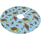 Zee Turtle Pattern Kerstboom Rok (Gekanteld)