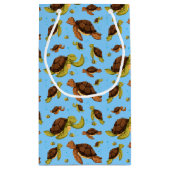 Zee Turtle Pattern Klein Cadeauzakje (Achterkant)