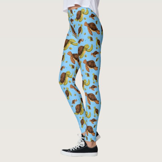 Zee Turtle Pattern Leggings (Links)