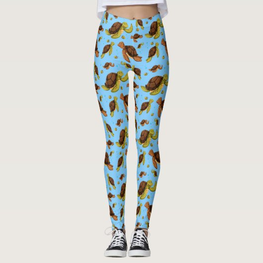 Zee Turtle Pattern Leggings (Voorkant)