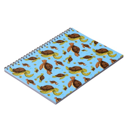 Zee Turtle Pattern Notitieboek (Linkerzijde)