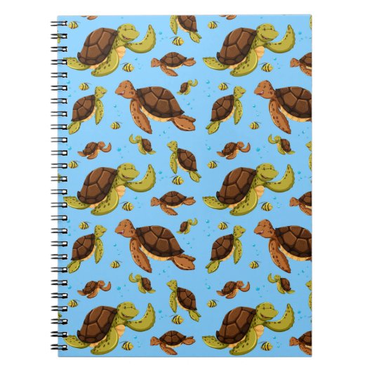 Zee Turtle Pattern Notitieboek (Voorkant)