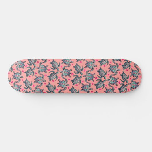 Zee Turtle Pattern Persoonlijk Skateboard (Horizontaal)
