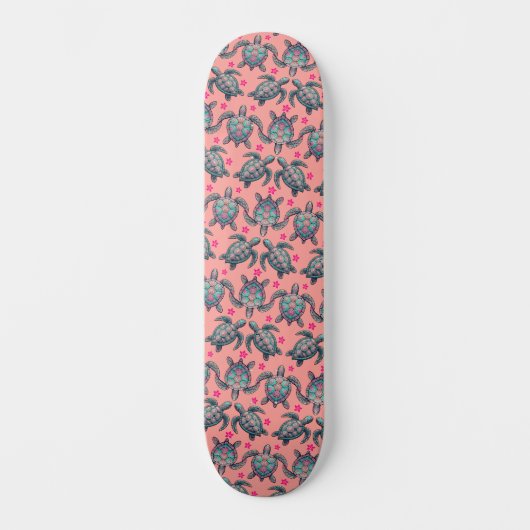 Zee Turtle Pattern Persoonlijk Skateboard (Voorkant)