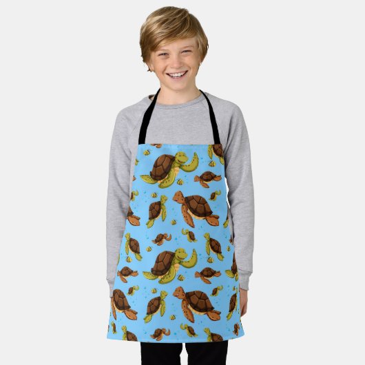 Zee Turtle Pattern Schort (Gedragen)