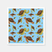 Zee Turtle Pattern Servet (Voorkant)