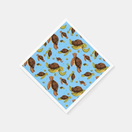 Zee Turtle Pattern Servet (Hoek)