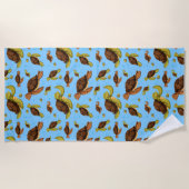 Zee Turtle Pattern Strandlaken (Voorkant)