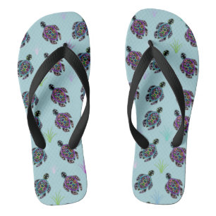 Zee Turtle Pattern Teenslippers