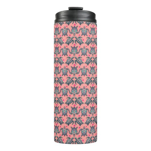 Zee Turtle Pattern Thermosbeker (Voorkant)