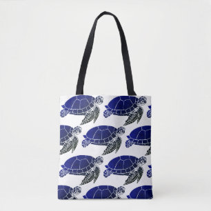 Zee Turtle Pattern Tote Bag