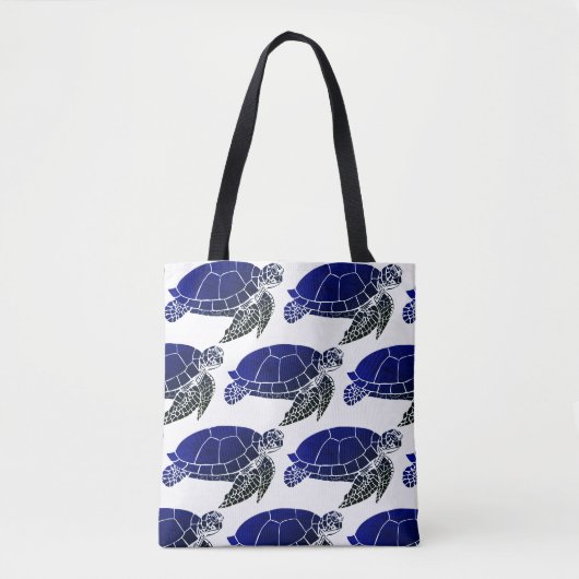 Zee Turtle Pattern Tote Bag (Voorkant)