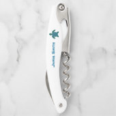 Zee Turtle - Personaliseer Kurkentrekker (Achterkant)