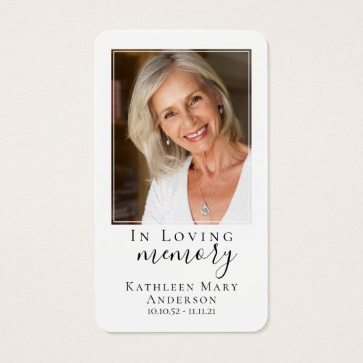 Zee Turtle Photo Herdenking Prayer Kaart (Achterkant)