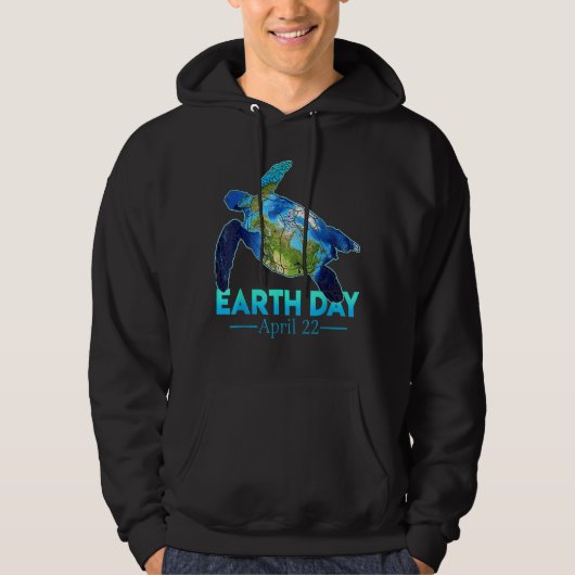 Zee Turtle Planet Love World Environment Earth Da Hoodie (Voorkant)