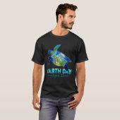 Zee Turtle Planet Love World Environment Earth Da T-shirt (Voorkant volledig)