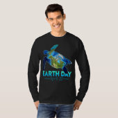 Zee Turtle Planet Love World Environment Earth Da T-shirt (Voorkant volledig)
