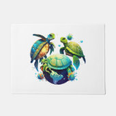 Zee Turtle Planet World Environment Earth Day Deurmat (Voorkant)