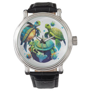 Zee Turtle Planet World Environment Earth Day Horloge