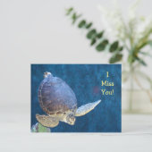 Zee Turtle Post Kaart (Voeg je eigen tekst toe) (Staand voorkant)