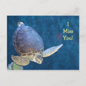 Zee Turtle Post Kaart (Voeg je eigen tekst toe) (Voorkant)