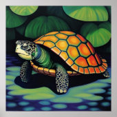 Zee Turtle Poster (Voorkant)