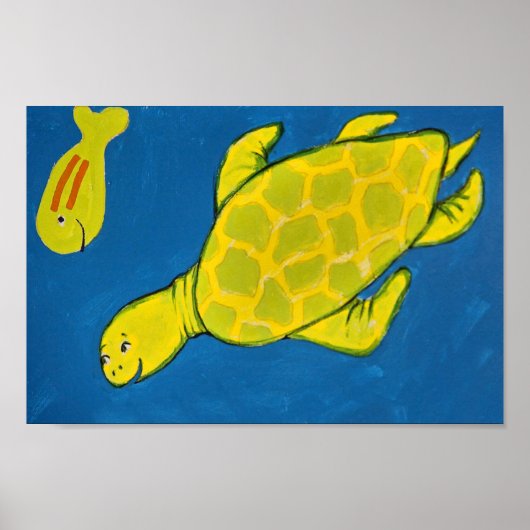 Zee Turtle Poster (Voorkant)