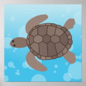 Zee Turtle Poster (Voorkant)