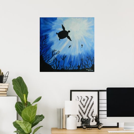 Zee Turtle Poster (Thuiskantoor)