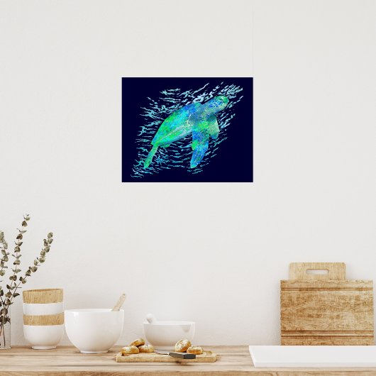 Zee Turtle Poster (Keuken)