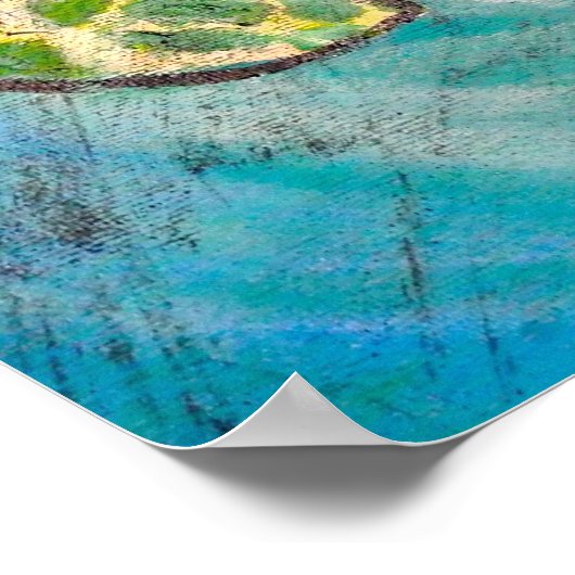 Zee Turtle Poster (Hoek)