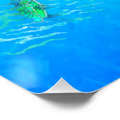 Zee Turtle Poster (Hoek)