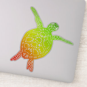 Zee Turtle Protect Planet Earth Rasta Sticker