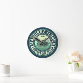 Zee Turtle Protection - aangepast monogram Ronde Klok (Huis)