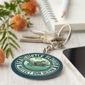 Zee Turtle Protection - aangepast monogram Sleutelhanger (Zijkant)