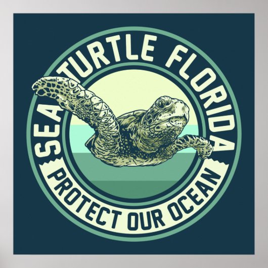 Zee Turtle Protection Poster (Voorkant)