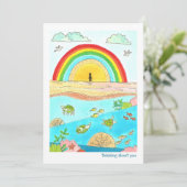 Zee Turtle Rainbow Beach Denken aan jou (Staand voorkant)