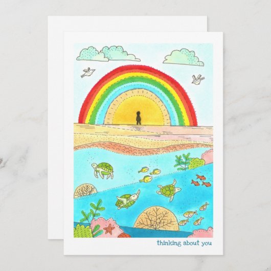 Zee Turtle Rainbow Beach Denken aan jou (Voorkant / Achterkant)