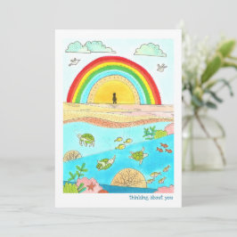 Zee Turtle Rainbow Beach Denken aan jou