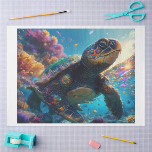 Zee Turtle Rainbow Zee Tissue Paper Tissuepapier (Craft)